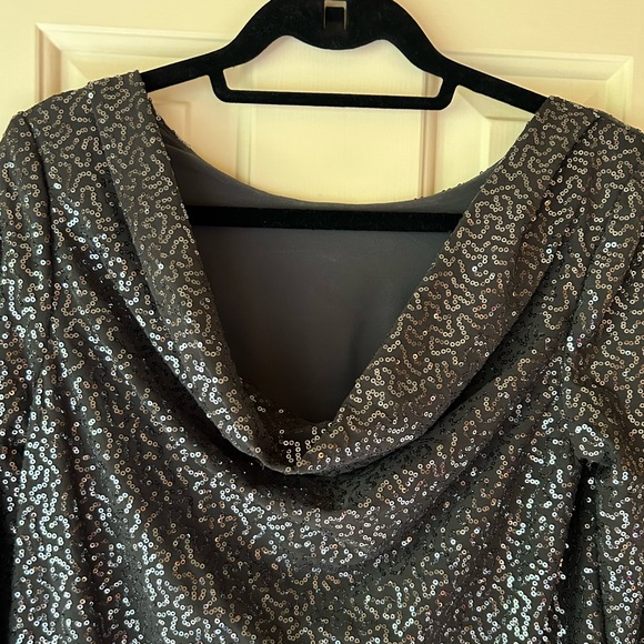 Tibi Gray Sequin Dress - Size Small - Picture 5 of 6